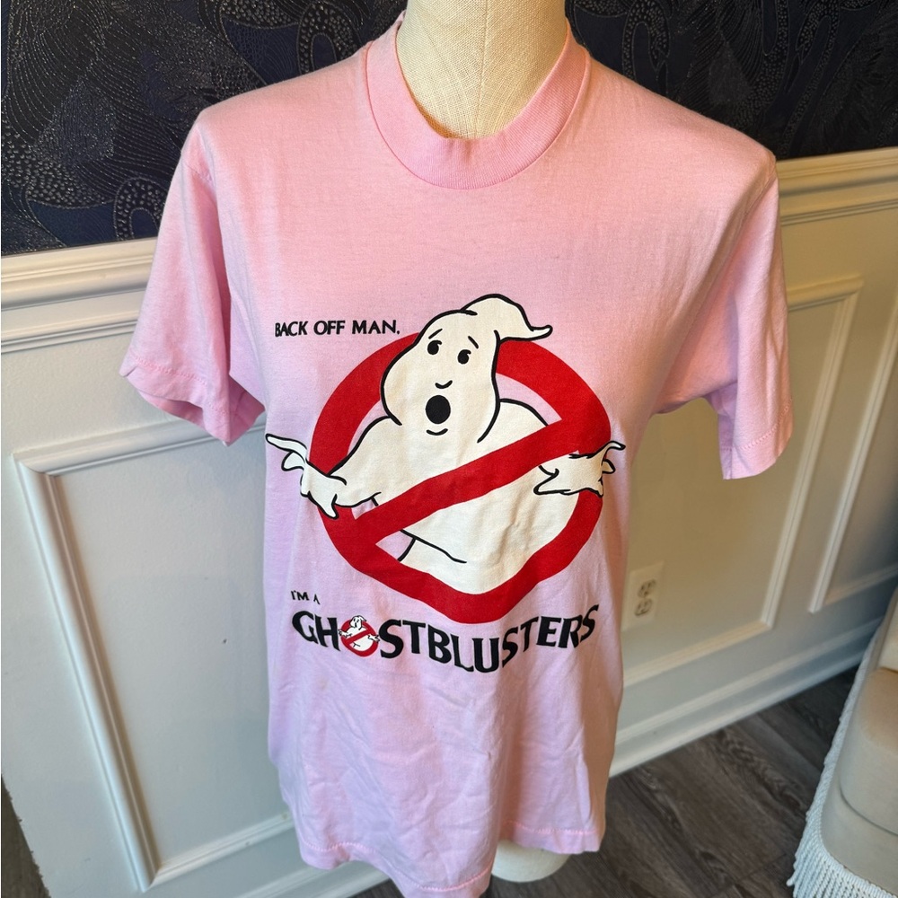 Vintage Ghostbusters Pink T-Shirt